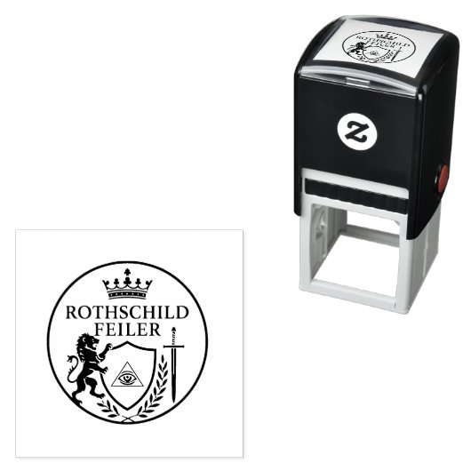 Rothschild-Feiler-Illuminati-Stempel Zelfinktende Stempel (In situ)