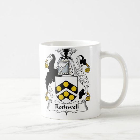 Rothwell Family Crest Koffiemok (Rechts)
