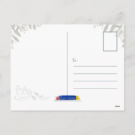 Roti Canai Maleisië Vakantie Briefkaart (Achterkant)