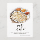 Roti Canai Maleisië Vakantie Briefkaart (Voorkant)