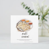 Roti Canai Maleisië Vakantie Briefkaart (Staand voorkant)