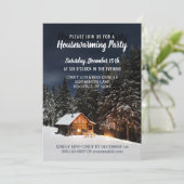 Rotische wintercabine Housewarming Party Kaart (Staand voorkant)