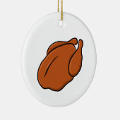 Rotisserie Chicken Full Cooked Chicken Yum Turkey Keramisch Ornament (Rechts)
