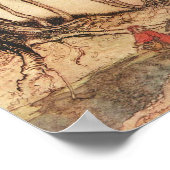 Rotkäppchen begegnet den Wolf, Arthur Rackham Poster (Hoek)