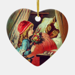 Rotkäppchen - Little Red Riding Hood - Grimm Keramisch Ornament
