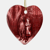 Rotkäppchen - Little Red Riding Hood - Grimm Keramisch Ornament (Rechts)