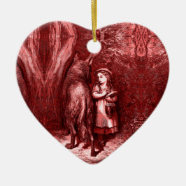 Rotkäppchen - Little Red Riding Hood - Grimm Keramisch Ornament