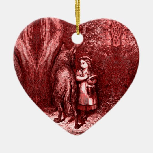 Rotkäppchen - Little Red Riding Hood - Grimm Keramisch Ornament (Voorkant)