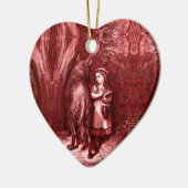 Rotkäppchen - Little Red Riding Hood - Grimm Keramisch Ornament (Links)