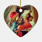 Rotkäppchen – Little Red Riding Hood – Grimm Keramisch Ornament (Achterkant)