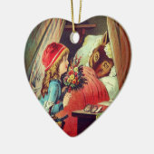 Rotkäppchen – Little Red Riding Hood – Grimm Keramisch Ornament (Links)