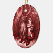 Rotkäppchen - Little Red Riding Hood - Grimm Keramisch Ornament (Links)