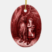 Rotkäppchen - Little Red Riding Hood - Grimm Keramisch Ornament (Voorkant)