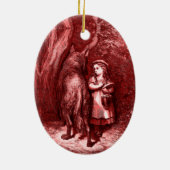 Rotkäppchen - Little Red Riding Hood - Grimm Keramisch Ornament (Achterkant)