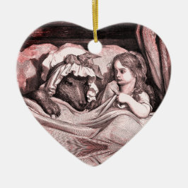 Rotkäppchen - Little Red Riding Hood - Grimm Keramisch Ornament