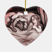 Rotkäppchen - Little Red Riding Hood - Grimm Keramisch Ornament (Achterkant)