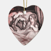 Rotkäppchen - Little Red Riding Hood - Grimm Keramisch Ornament (Links)