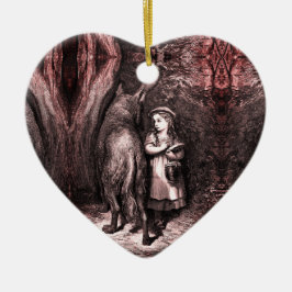 Rotkäppchen - Little Red Riding Hood - Grimm Keramisch Ornament