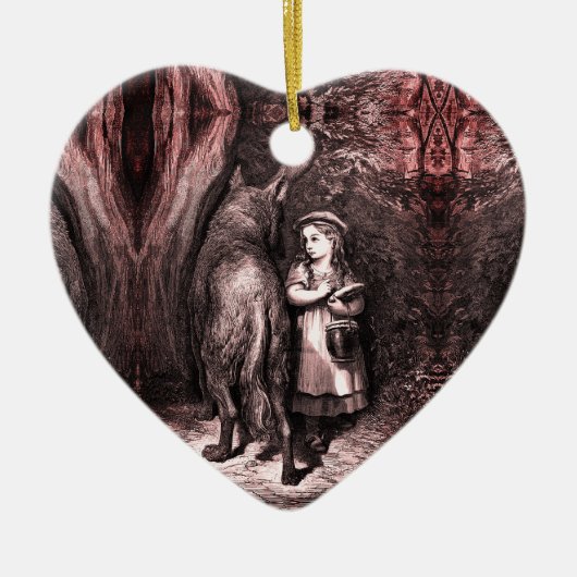 Rotkäppchen - Little Red Riding Hood - Grimm Keramisch Ornament (Voorkant)
