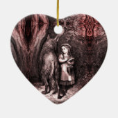 Rotkäppchen - Little Red Riding Hood - Grimm Keramisch Ornament (Achterkant)