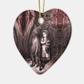 Rotkäppchen - Little Red Riding Hood - Grimm Keramisch Ornament (Links)