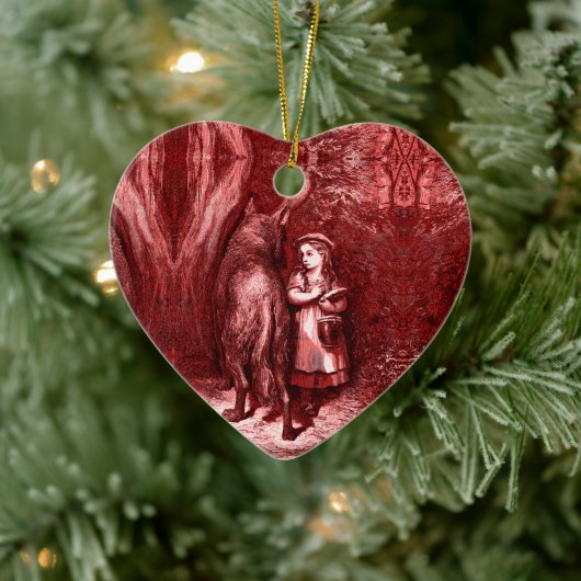 Rotkäppchen Little Red Riding Hood - Grimm Märchen Keramisch Ornament (Boom)
