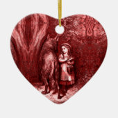 Rotkäppchen Little Red Riding Hood - Grimm Märchen Keramisch Ornament (Voorkant)
