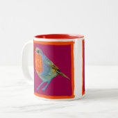 Rotkehlchen Tasse Tweekleurige Koffiemok (Voorkant links)