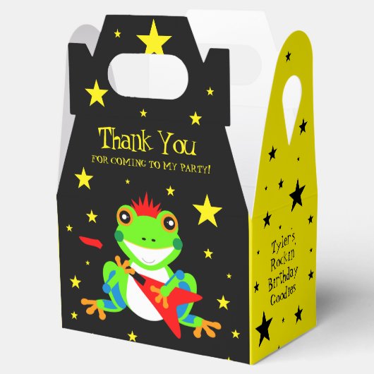 Rotkin' Birthday Tree Kikker met Red Guitar Bedankdoosjes (Geopend)