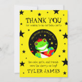 Rotkin' Birthday Tree Kikker met Red Guitar Bedankkaart (Voorkant)