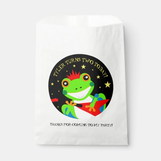 Rotkin' Birthday Tree Kikker met Red Guitar Bedankzakje (Voorkant)