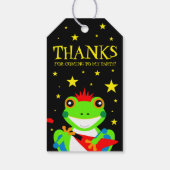 Rotkin' Birthday Tree Kikker met Red Guitar Cadeaulabel (Achterkant)