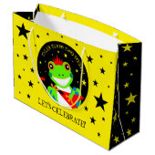 Rotkin' Birthday Tree Kikker met Red Guitar Groot Cadeauzakje (Achterkant Gekanteld)