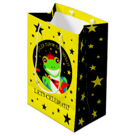 Rotkin' Birthday Tree Kikker met Red Guitar Medium Cadeauzakje