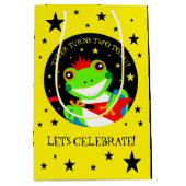 Rotkin' Birthday Tree Kikker met Red Guitar Medium Cadeauzakje (Voorkant)