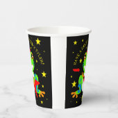 Rotkin' Birthday Tree Kikker met Red Guitar Papieren Bekers (Links)