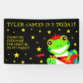 Rotkin' Birthday Tree Kikker met Red Guitar Spandoek (Horizontaal)