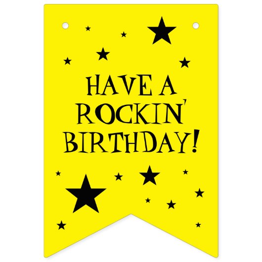 Rotkin' Birthday Tree Kikker met Red Guitar Vlaggetjes (Tweede vlag)