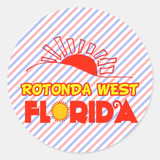 Rotonda West, Florida Ronde Sticker (Voorkant)