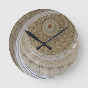 Rotonde-staat de Bouw van het Capitool, Austin, TX Ronde Klok