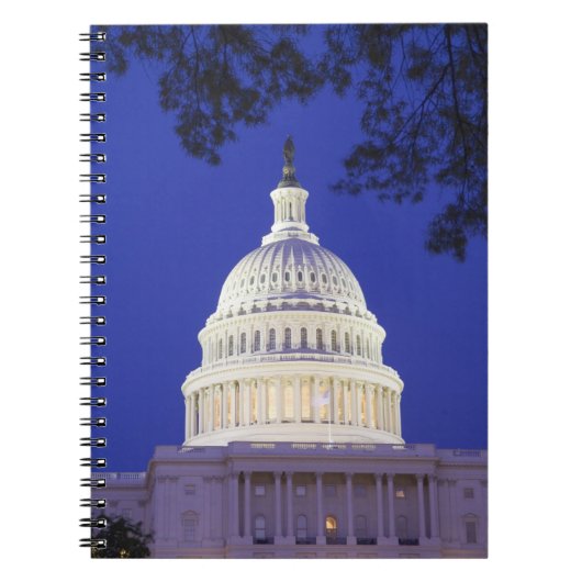 Rotonde van het Capitool 's nachts, Washington Notitieboek (Voorkant)