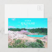 Rotorua-hete veren Nieuw-Zeelandse reis Briefkaart (Voorkant / Achterkant)