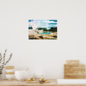 Rotorua hot springen Nieuw-Zeelandse reisdruk Poster (Keuken)
