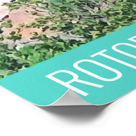 Rotorua hot springen Nieuw-Zeelandse reisdruk Poster (Hoek)