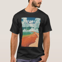 Rotorua Nieuw-Zeeland Illustratie Reizen Art Retro