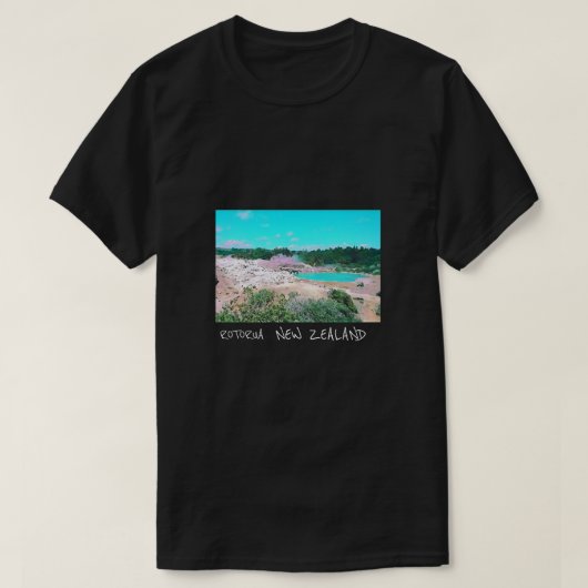 Rotorua Nieuw-Zeeland reizen T-shirt (Design voorkant)