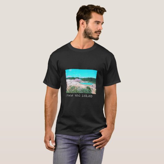 Rotorua Nieuw-Zeeland reizen T-shirt (Voorkant volledig)