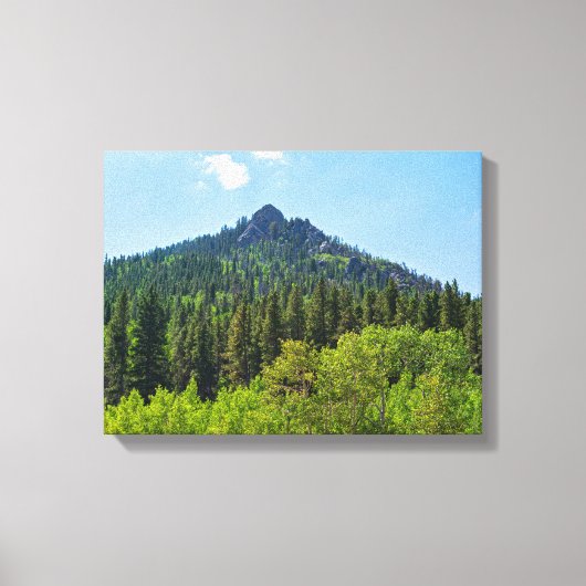 rots bergtop en bossen bij golden gate canvas afdruk (Voorkant)