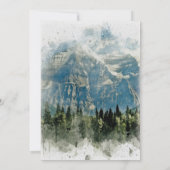 rots bergwoud rustieke bruiloft bedankkaart (Achterkant)