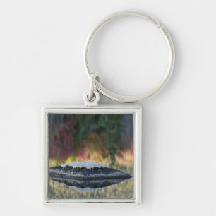 Rots- en boomreflectie, Lily Pond, Wit Sleutelhanger